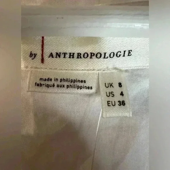 NWT Anthropologie Women’s Ivory Eyelet Lace Belted Romper - Size 4 - Picture 4 of 12